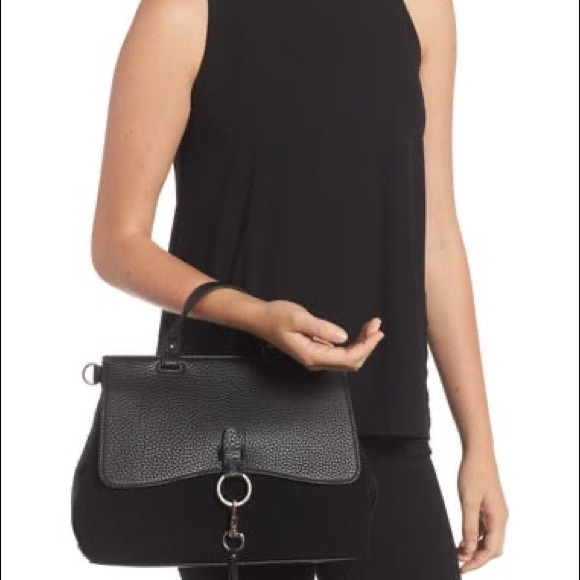 REBECCA MINKOFF | Medium Suede & Leather Satchel - Picture 6 of 6